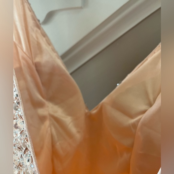 Mac Duggal Sequin High Slit Gown - Picture 11 of 16